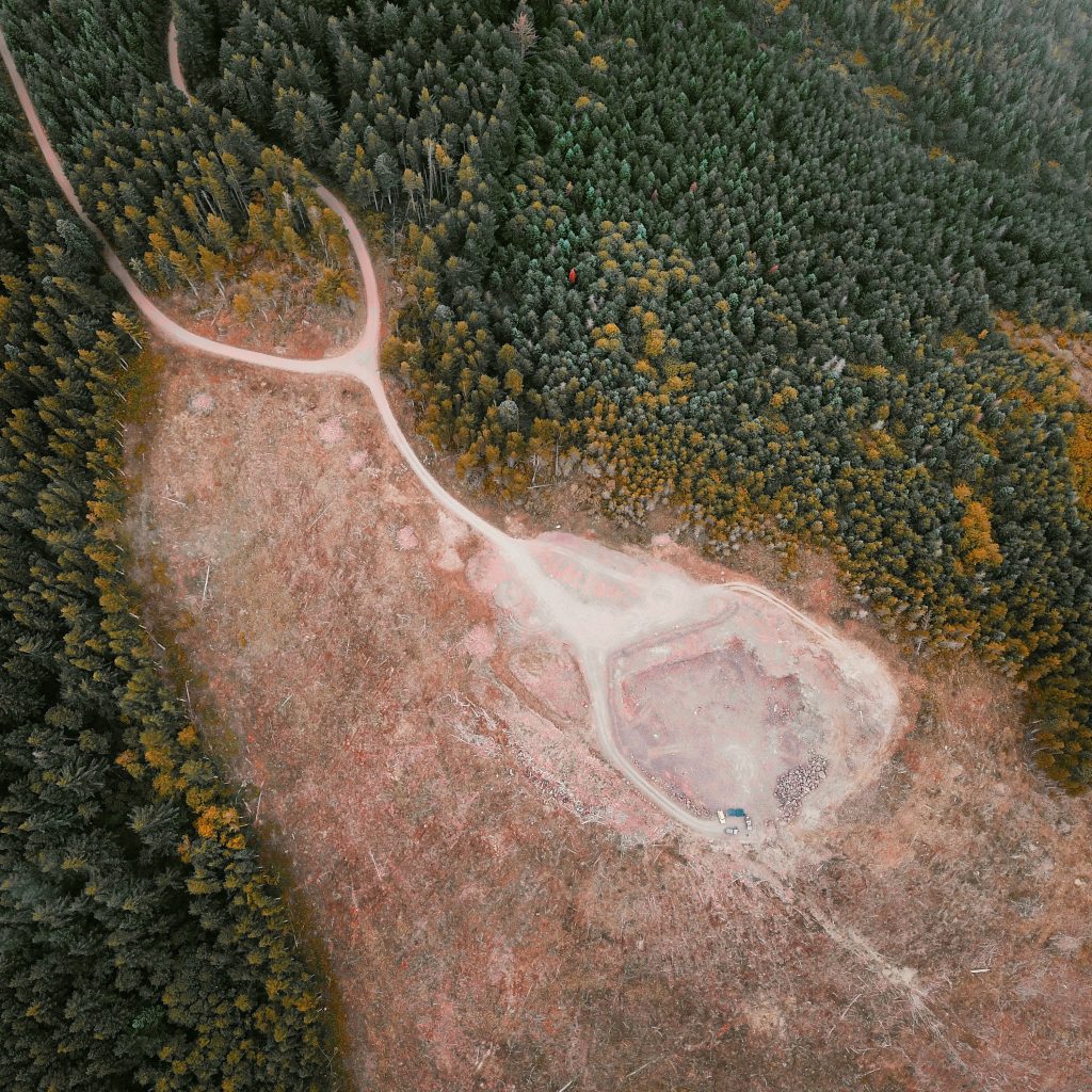 Image montrant un territoire rasé par la déforestation